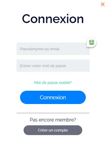 Connexion au compte des membres d'AZUR CASINO