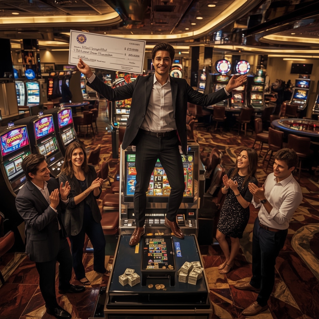 bonus dans les mains d'un joueur au casino AZUR CASINO